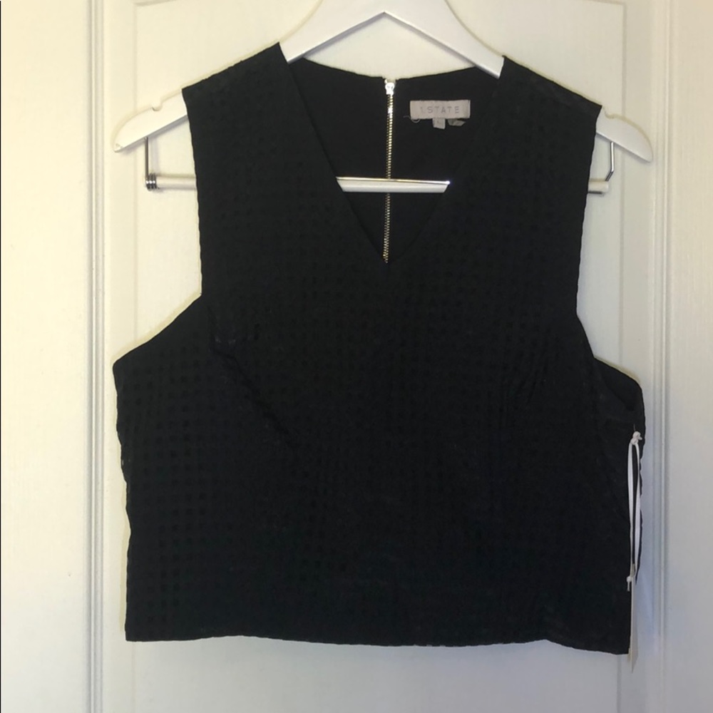 BNWT!!! Black, checkered, all black crop top!